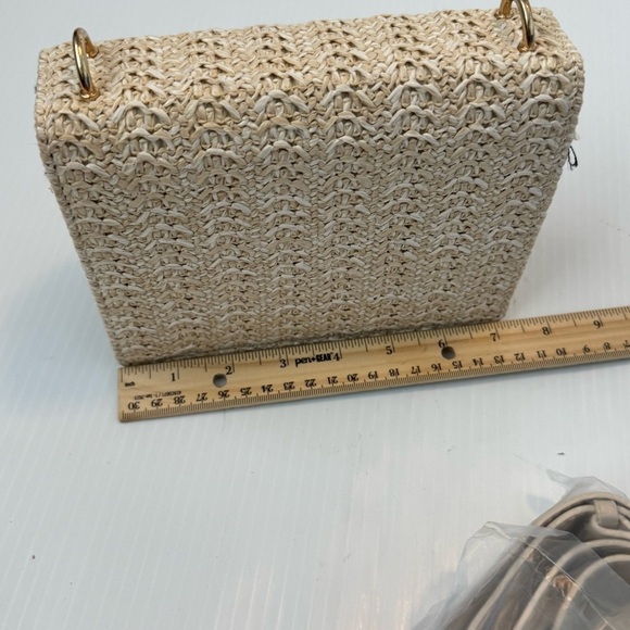 Summer purse Unbranded Stylish Woven Tan Bag NWOT - Picture 8 of 11